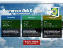 Tablet Screenshot of evergreenwebdesign.com